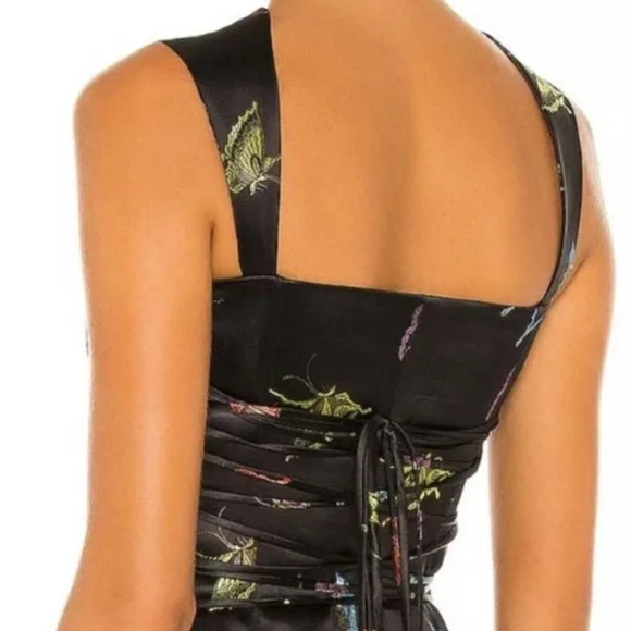 KIM SHUI Butterfly Lace Up Bustier - www.rajagirimanappuram.com